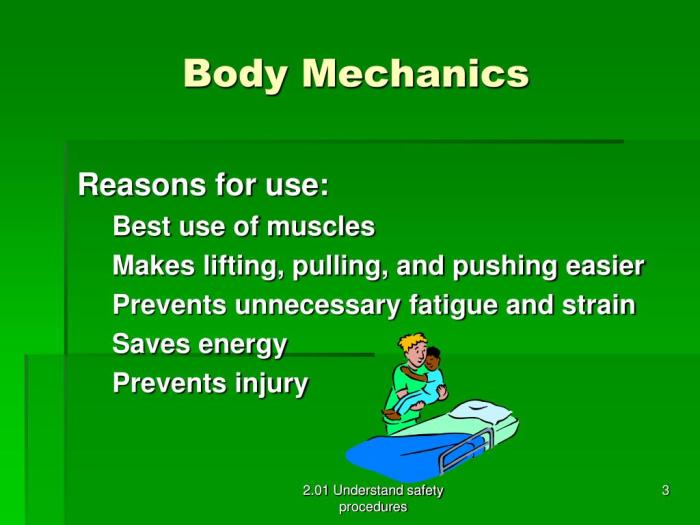 Safety and body mechanics chapter 7