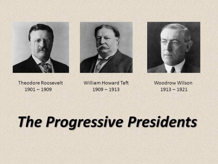 Progressive era presidents chart answer key