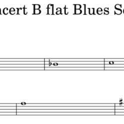 Alto sax concert b flat scale