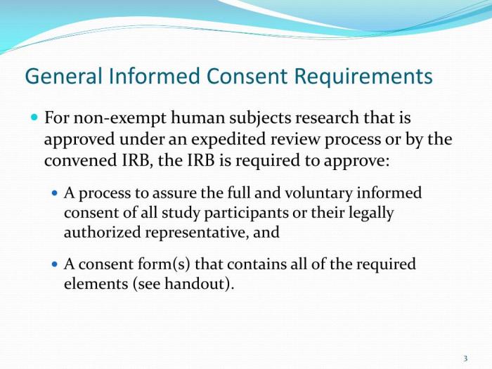 For general waivers or alterations of consent the final rule