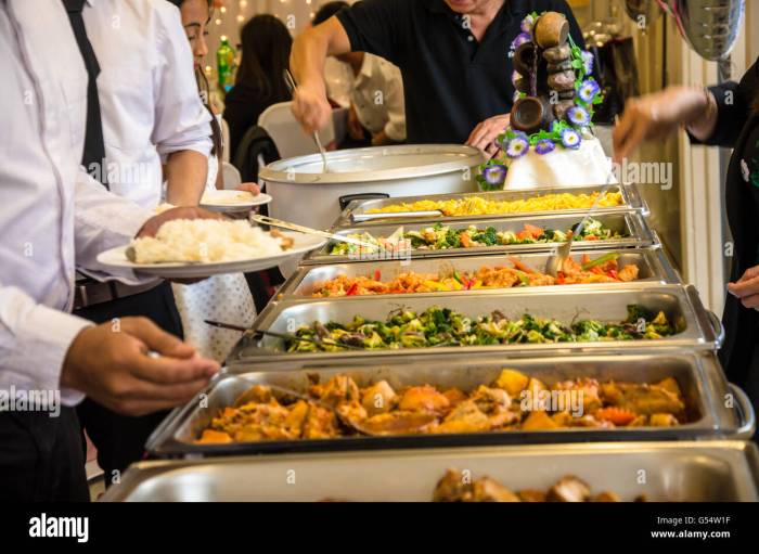 Customer forks should be stored at a self service buffet